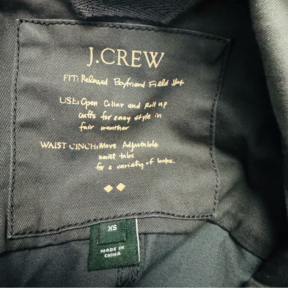 J Crew Gray Utility Jacket with Stand-Up Collar and Structured Design - Picture 5 of 5